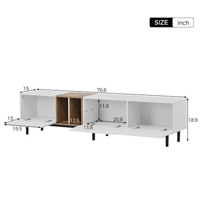 US Local Odern TV Stand Suitable For 80 Inch TV With 3 Doors