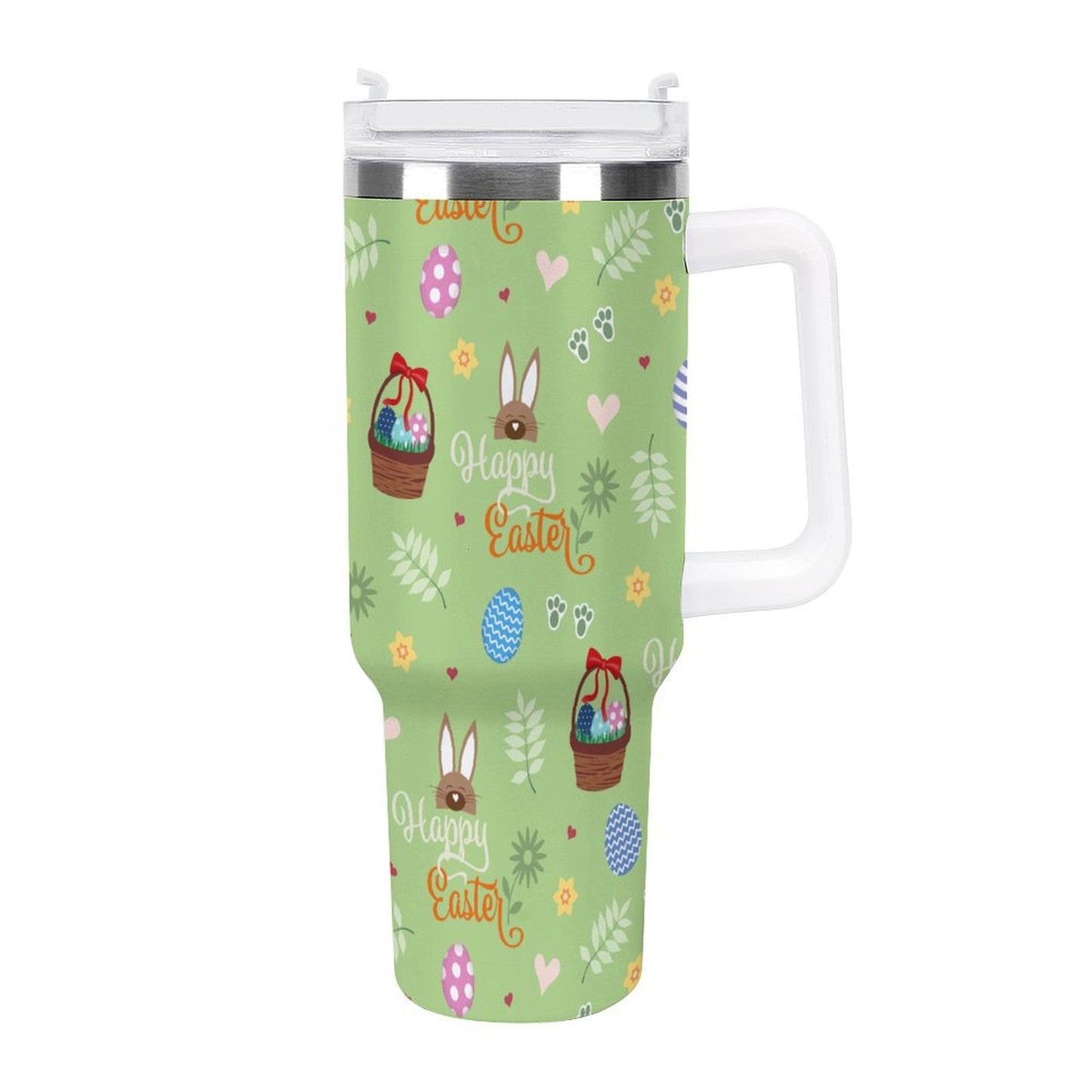 PHDT00497 POD US Local Tumbler 40oz Large Capacity Car Cup Easter, Egg, Rabbit