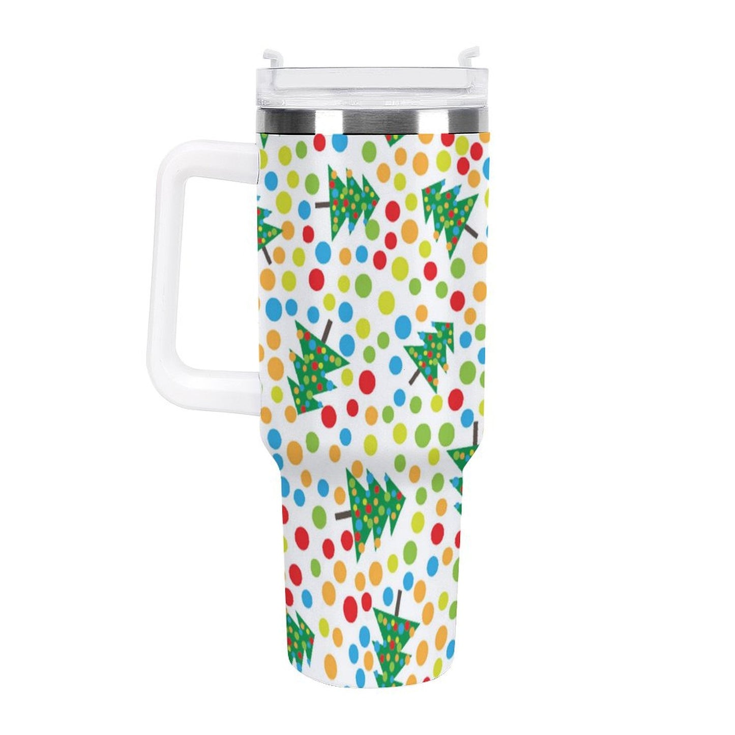 PHDT00337 POD US Local Tumbler 40 oz Large Capacity Car Cup Christmas, Polka Dots