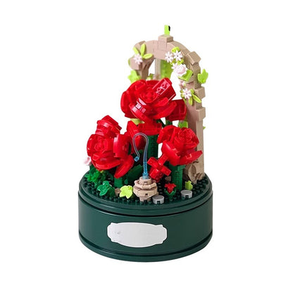 US Local Encounter A Rose Music Box With A Transparent Cover, A Rotating Music Pedestal