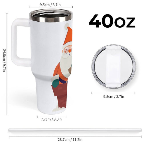 PHDT00448 POD US Local Tumbler 40 oz Large Capacity Car Cup Santa Claus Christmas
