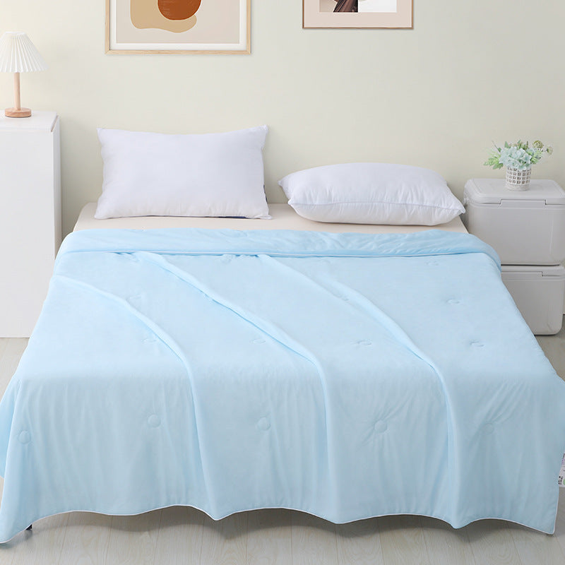 US Local Machine Washable Cool Feeling Ice Silk Thin Quilt