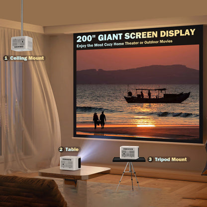 US Local DBPOWER H89 720P Projector With Motorized Focus 5G-It, Not Be Shipped On Weekends