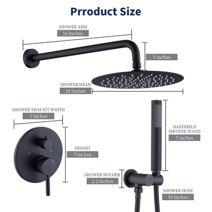 US Local Metal Shower Set