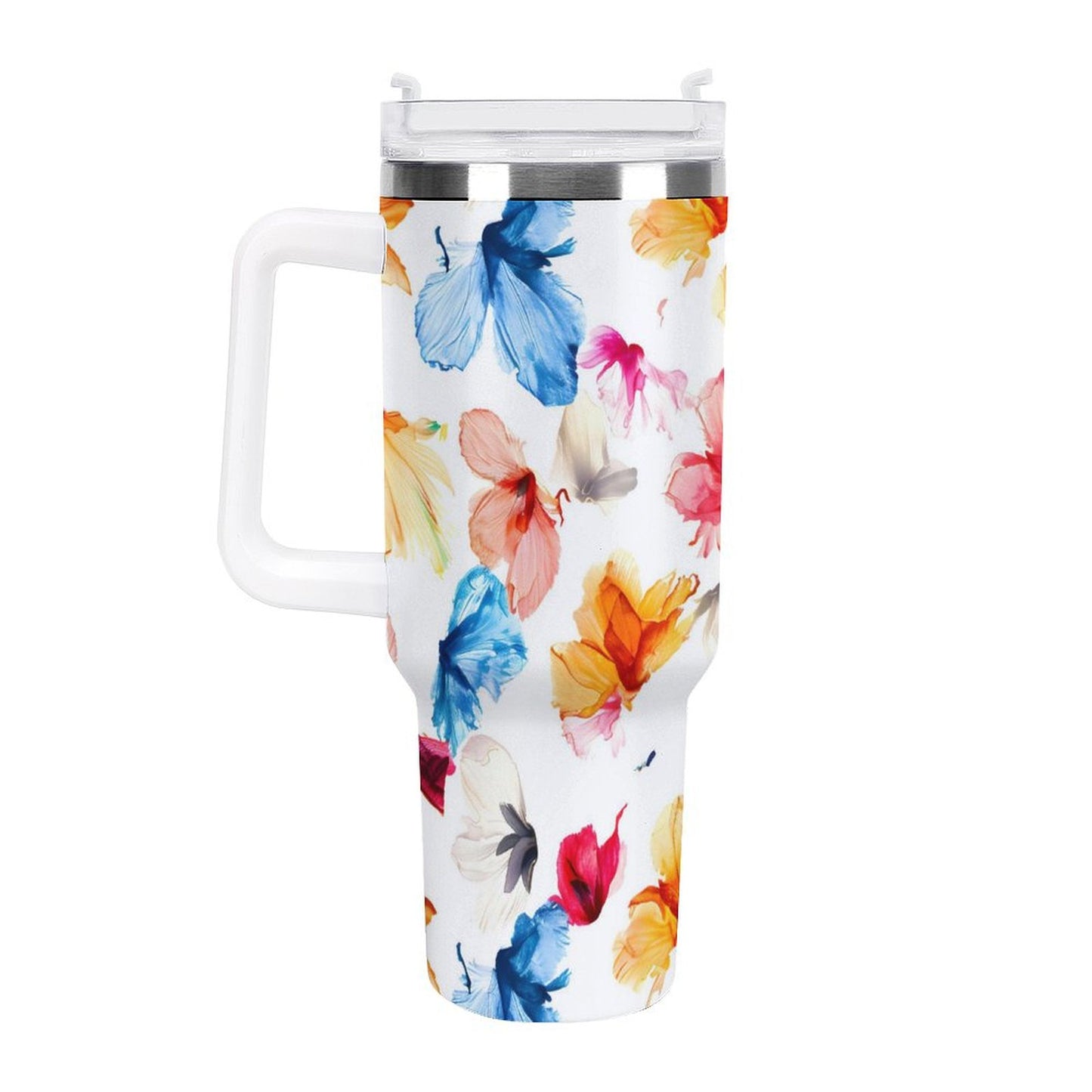 PHDT00241 POD US Local Tumbler 40 oz Large Capacity Car Cup Casual, Flower