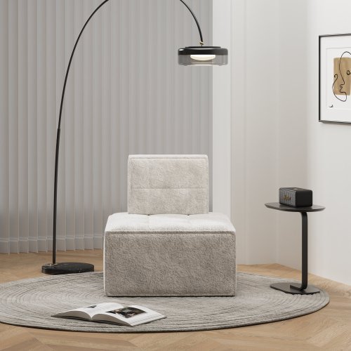 Bean Bag Chair,Accent Chair,Modular Sherpa Sofa Chair,Floor Sofa For Adults,Fireside Chair,Reading Chair For Living Room,Bedroom,Office,Beige