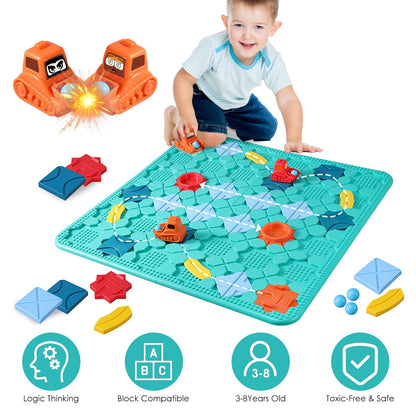 US Local 1Pc Kids Logical Road Builder Toy Brain Teasers Puzzles Montessori Toys Preschool Educational Learning Toys Puzzle STEM Board Game For 3 To 8 Years Old Boys Girls Birthday Gift