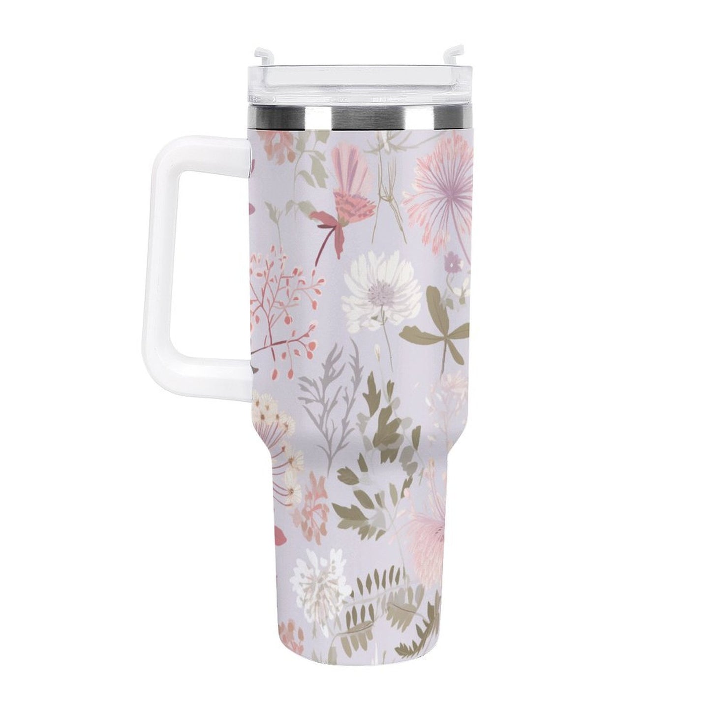 PHDT00436 POD US Local Tumbler 40 oz Large Capacity Car Cup Pure, Flowers