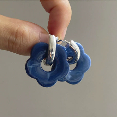 Colorful Flowers Ear Ring Minimalism Earrings Ornament