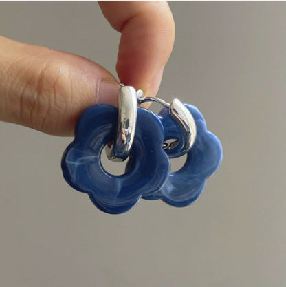 Colorful Flowers Ear Ring Minimalism Earrings Ornament
