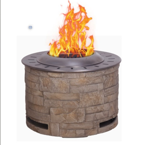 US Local Stackstone Look Smokeless Firepit With Wood PelletTwigWood As The Fuel