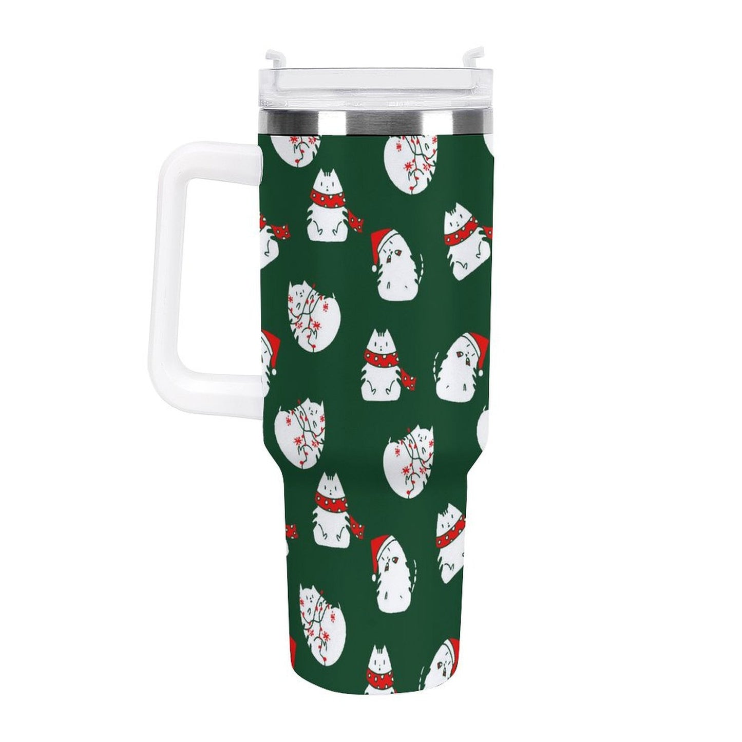 PHDT00017 POD US Local Tumbler 40 oz Large Capacity Car Cup Christmas Cat