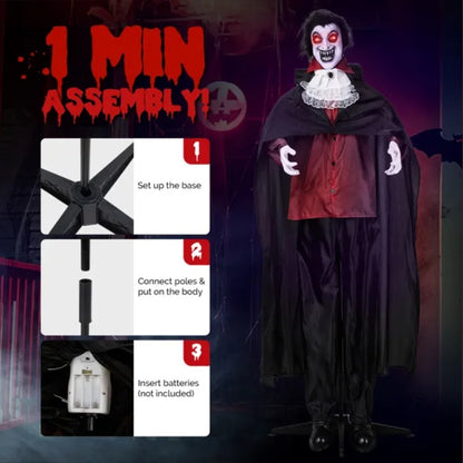 US Local 5.7ft Vampire Outdoor Halloween Decorations