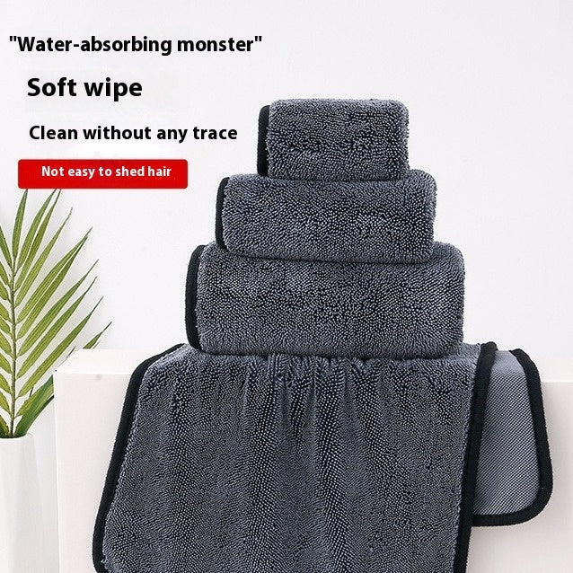 US Local Towel Microfiber Car Beauty Car Towel Not Easy To Shed Hair Thickened Absorbent Seamless Car Cleaning Cloth