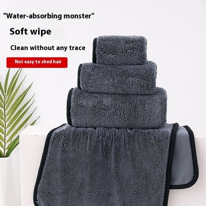 US Local Towel Microfiber Car Beauty Car Towel Not Easy To Shed Hair Thickened Absorbent Seamless Car Cleaning Cloth