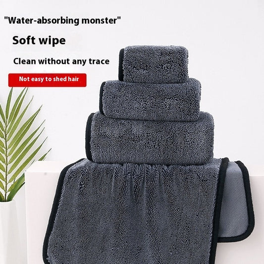US Local Towel Microfiber Car Beauty Car Towel Not Easy To Shed Hair Thickened Absorbent Seamless Car Cleaning Cloth
