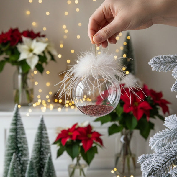 US Local 6PCS Set Glass Christmas Ornaments Decorative Hanging Balls For Tree & Holiday Party Decor Festive Home Decorations FBA Shipment