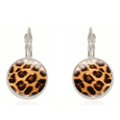Leopard Time Glass Ear Hook French Leopard Key Chain