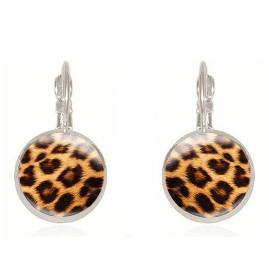 Leopard Time Glass Ear Hook French Leopard Key Chain