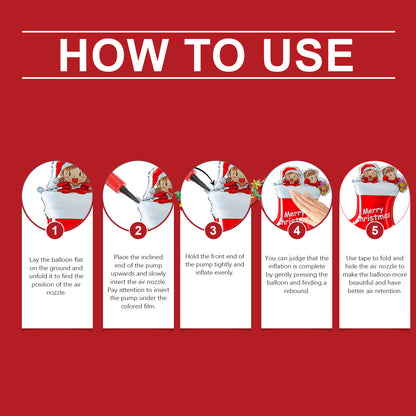 US Local Dowmoo Christmas Balloon Balloon Standing Santa Claus Reindeer Christmas Tree Event Atmosphere Decoration