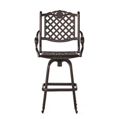 US Local CAST ALUMINUM BAR STOOL