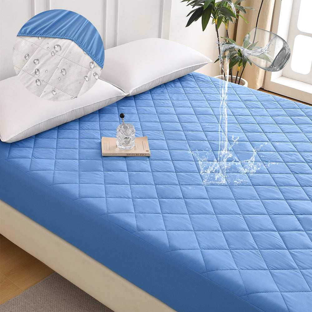 US Local Diamond Grid Ultrasonic Waterproof Mattress Protector