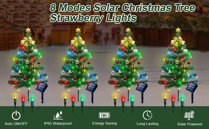 US Local Solar Christmas Tree Lights For 2 Pcs