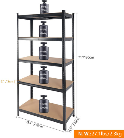US Local 2000 Lb Capacity Garage Storage Rack Heavy-duty