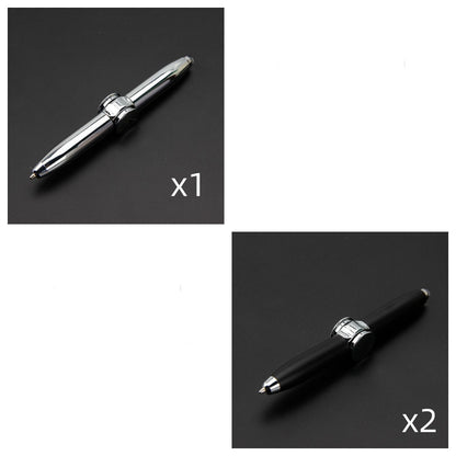 Multifunctional decompression finger gyro student ballpoint pen
