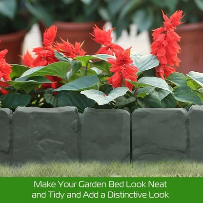 US Local 20 Pieces Of Pebble Effect Plastic Garden Lawn Edge Decorative Strip