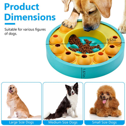 US Local 1Pc Dog Puzzle Food Feeder Slow Feeding Bowl Interactive Toy Dog Treat Dispensing Toy For IQ Training Mental Enrichment For Small Medium Large Dog Cat