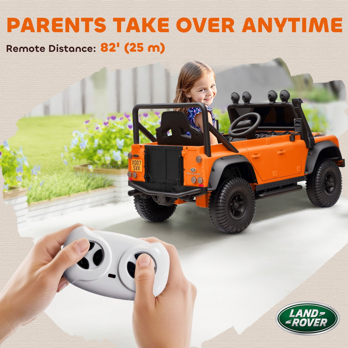 US Local Land Rover Licensed Electric Car for Kids with Remote Control