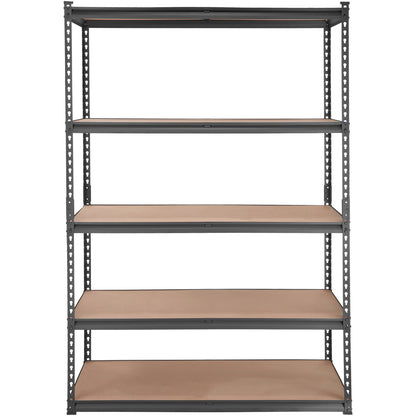 US Local VEVOR Storage Shelving Unit, 5-Tier Adjustable, 2000 Lbs Capacity, Heavy Duty Garage Shelves Metal Organizer Utility Rack, Black,  For Kitchen Pantry Basement Bathroom Laundry