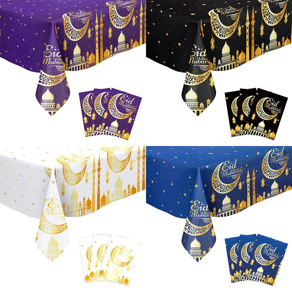 Golden Moon Theme Party Tablecloth Disposable Waterproof And Oil-proof Tablecloth