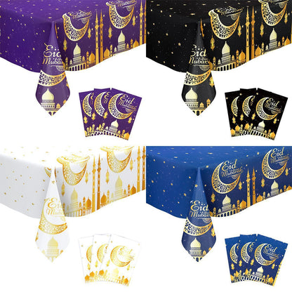 Golden Moon Theme Party Tablecloth Disposable Waterproof And Oil-proof Tablecloth