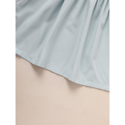 US Local Toddler Girls' Smocked Dress Cute Puff Short Sleeves Lace Crew Neck, Adorable Princess Party Dress