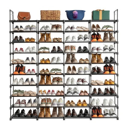 US Local 10 Tiers Shoe Rack Storage Organizer Shoe Shelf Organizer For Entryway Holds 80 Pairs Shoe Stackable Shoe Cabinet Shoe Rack