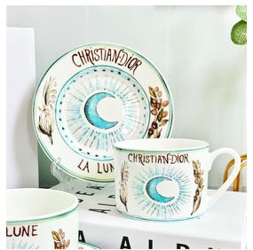 Refined Afternoon Tea Ceramic Coffee Cup And Saucer Set