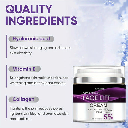 US Local 50ml Ultra-Lifting Face Cream - Revitalizes & Firms Facial, Neck, Chest Skin, Softens Fine Lines & Wrinkles, Hydrates & Plumps With Vitamin C, Retinol, And Glycerin For All Skin Types