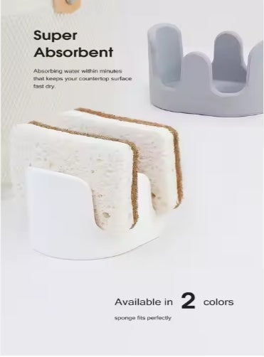 US Local Diatom Mud Sponge Rack Kitchen & Bathroom Sink Caddy For Sponges Scrubbers