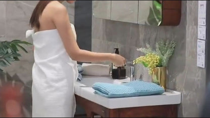 HE0003 A Class 6 color 40s combed cotton waffle bath towel