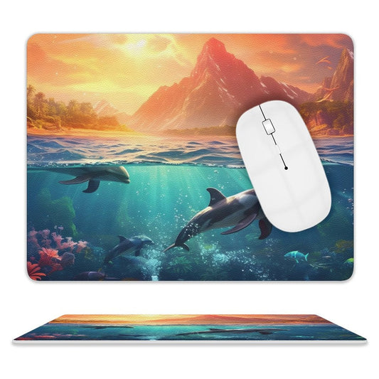 Leather Mouse Pad Dolphins, 1 Size, DA05B01 - iTopMax