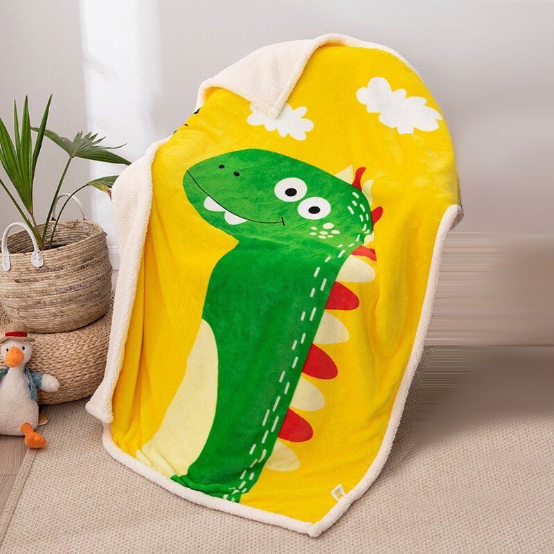 HK0302 Child Rectangle Blanket, Kid, Baby, Double thickened flannel, 16 Style FT