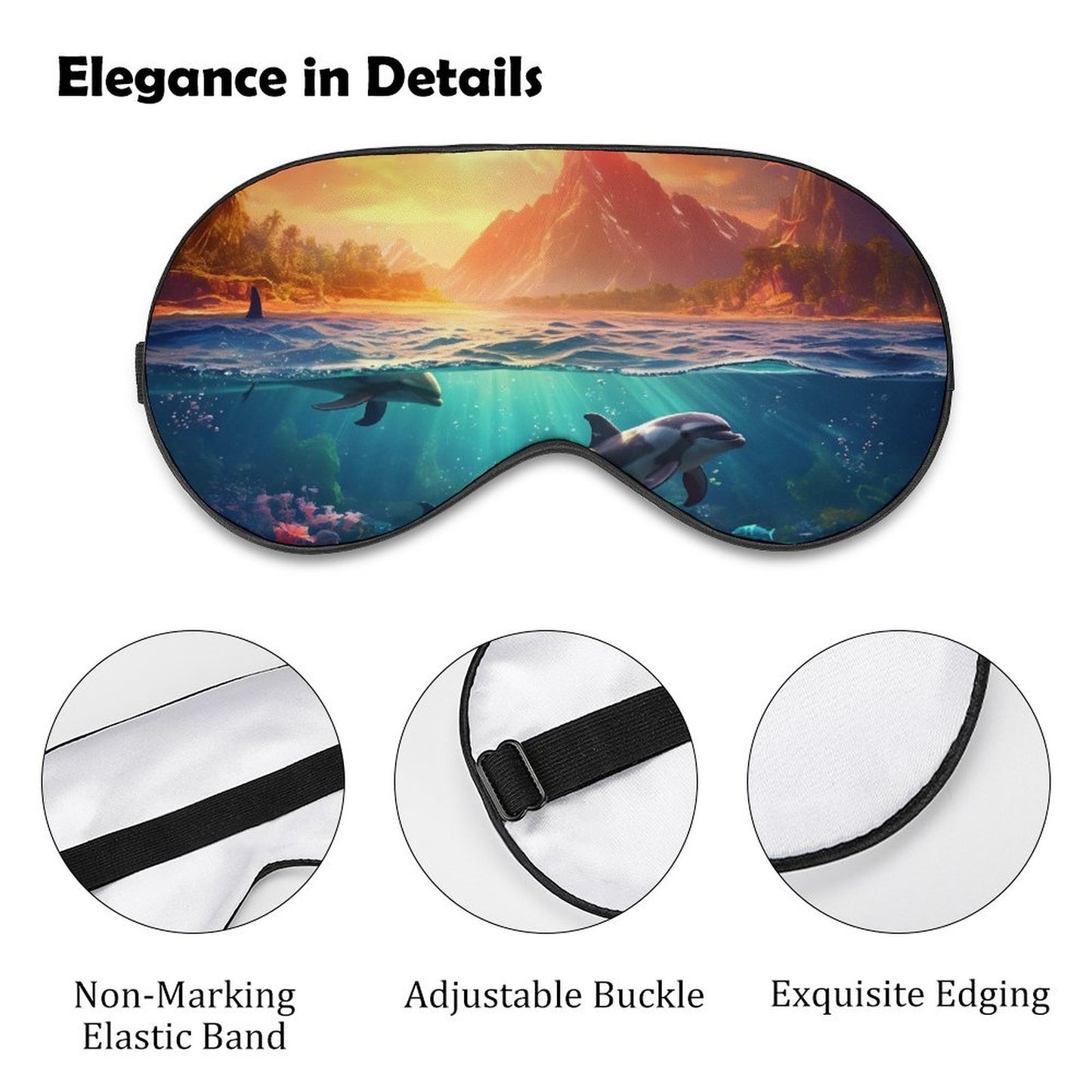 Sleep Mask Dolphins HSM01B002 normal-online-PERSONAL DESIGN