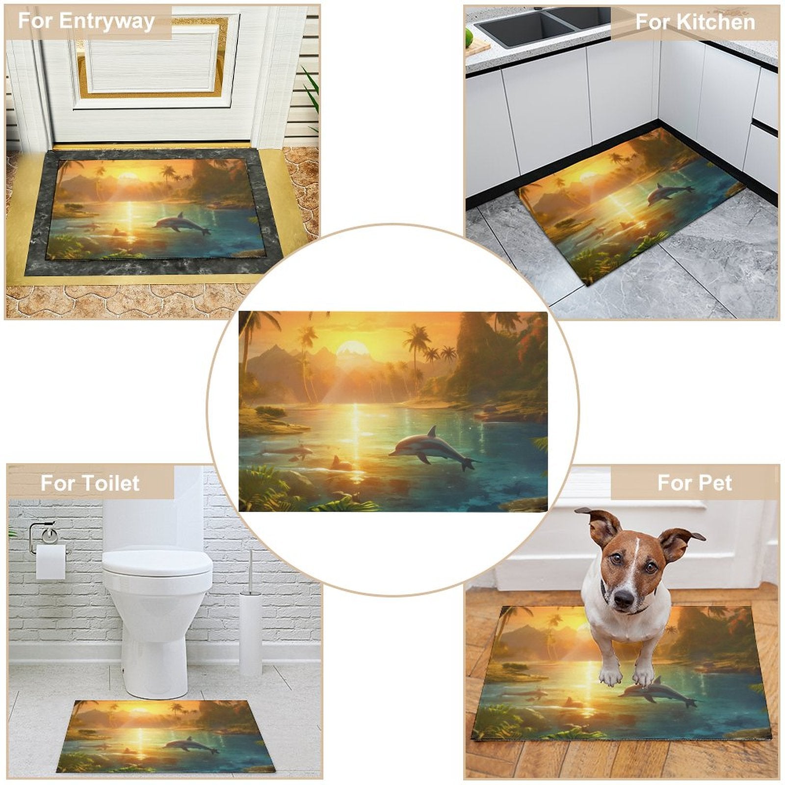 Crystal velvet carpet sea dolphins htc01a008 - iTopMax