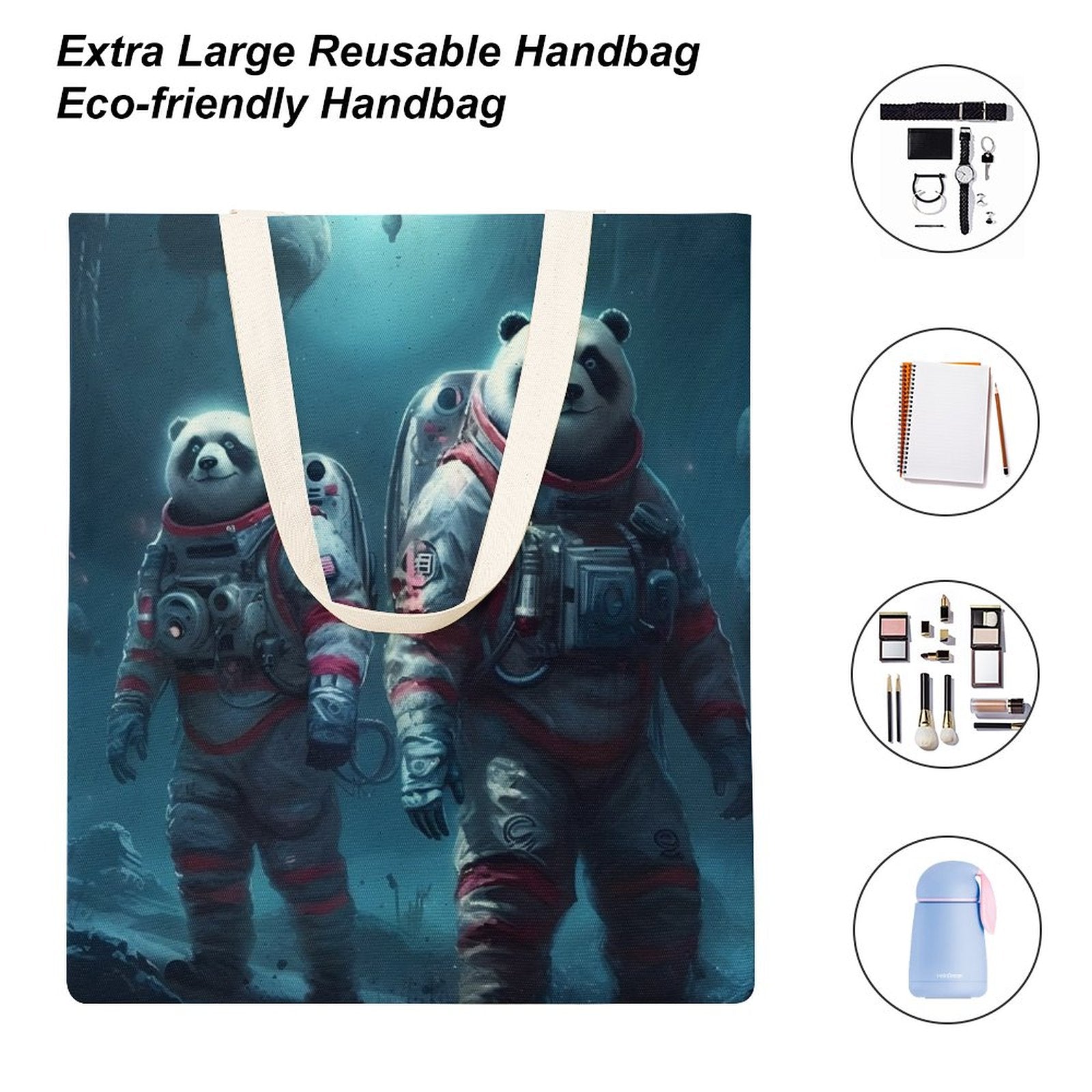 Canvas Tote Bag Double SolarLab_Panda_astronauts_walk_on_the_moon__Cyberpunk_futuristi_e1ed713e-4ffb-4da3-b0c4-aaf2946e71b0 Style-27 38×41cm normal-online-PERSONAL DESIGN