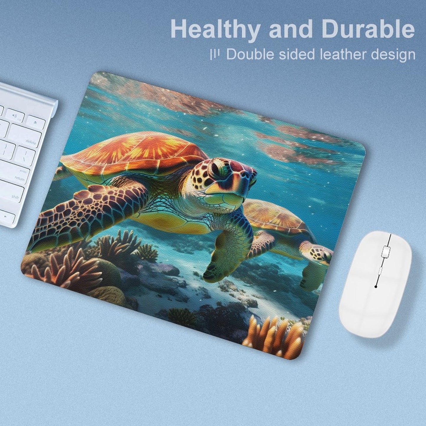 Leather Mouse Pad Sea Turtles, 1 Size, DA05B12 - iTopMax
