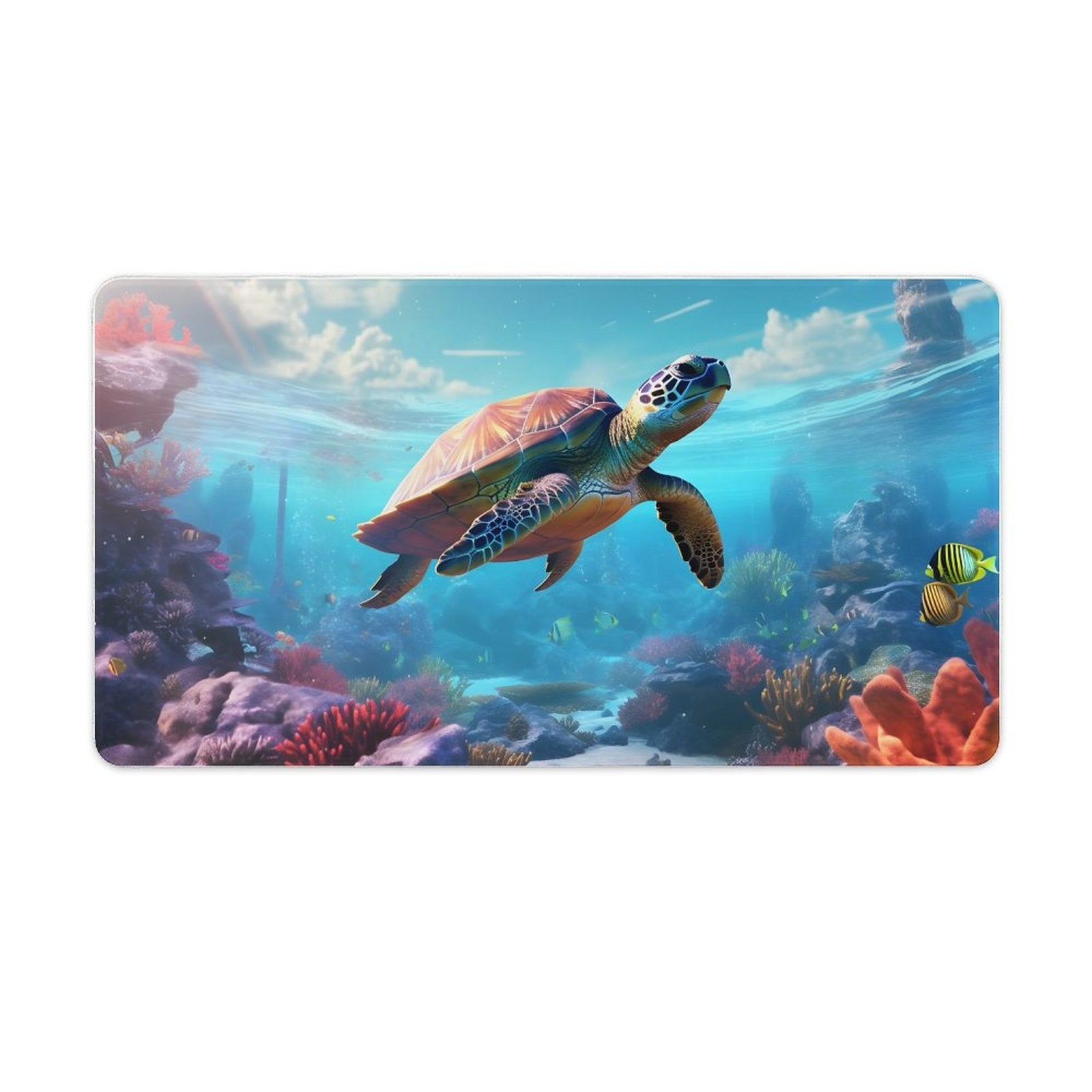 Desk Mat SolarLab_Sea_turtles_tropical_sea_island_sunlight_fantasy_stock_a8e2acd4-f704-46d7-956a-d919666d76ff normal-online-PERSONAL DESIGN