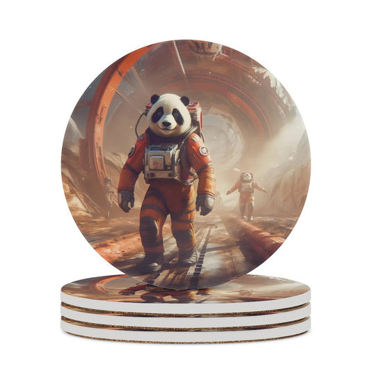 Ceramic Coasters (Round) SolarLab_a_Panda_astronaut_walk_on_the_Mars_starship_Cyberpunk__2b81100f-76f5-41c8-8fb9-1cf399cedd1f normal-online-PERSONAL DESIGN