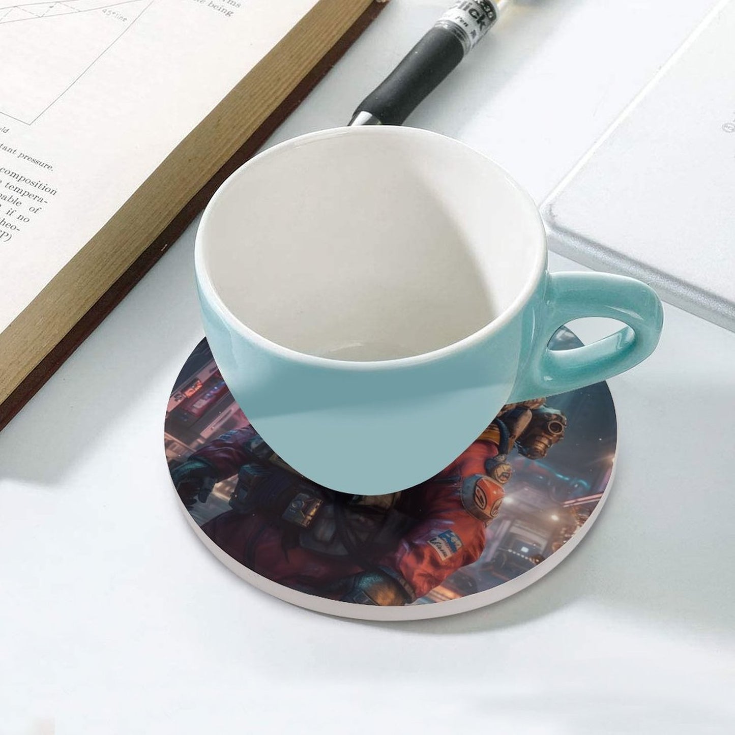 Ceramic Coasters (Round) SolarLab_a_Panda_astronaut_walk_on_the_space_rocket_Cyberpunk_f_7ebe1c4d-9ec7-4909-bd5d-cab48a4a3fa7 normal-online-PERSONAL DESIGN